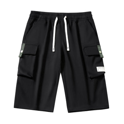 Men's Casual Cargo Shorts – Drawstring Waist & Multi-Pocket
