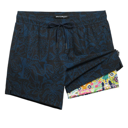 2-in-1 Lined Swim Shorts