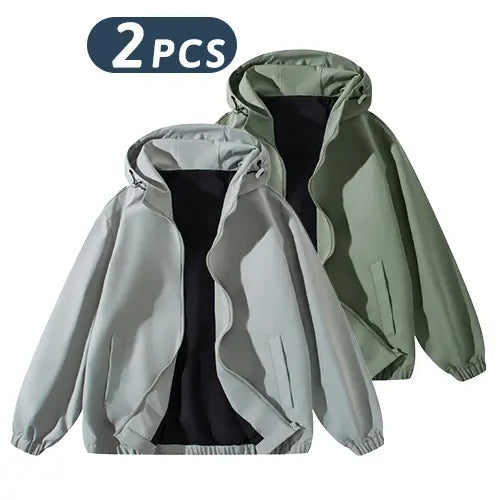 Vintage Washed Zip-Up Streetwear Hoodie