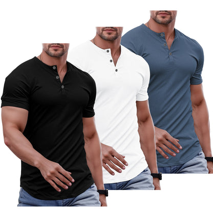Men's Slim Fit Henley Shirt