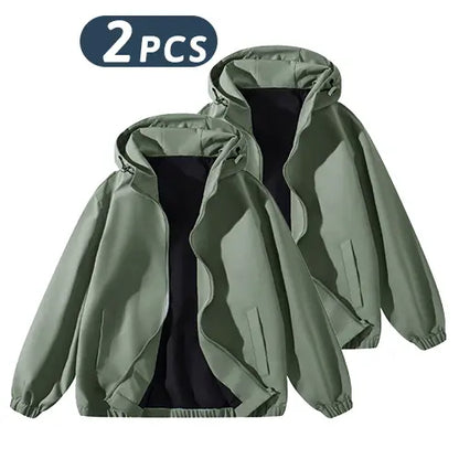 Vintage Washed Zip-Up Streetwear Hoodie