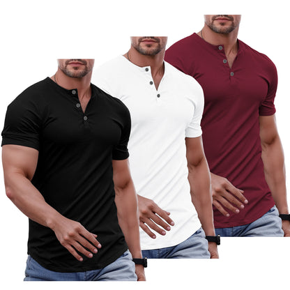 Men's Slim Fit Henley Shirt