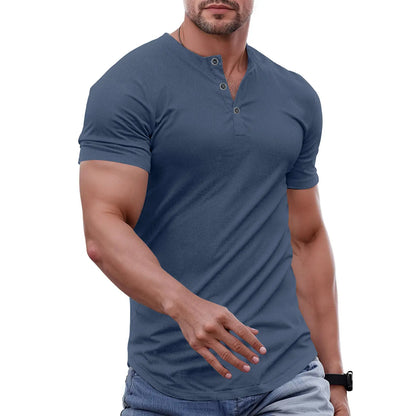 Men's Slim Fit Henley Shirt