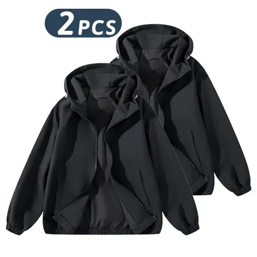 Vintage Washed Zip-Up Streetwear Hoodie