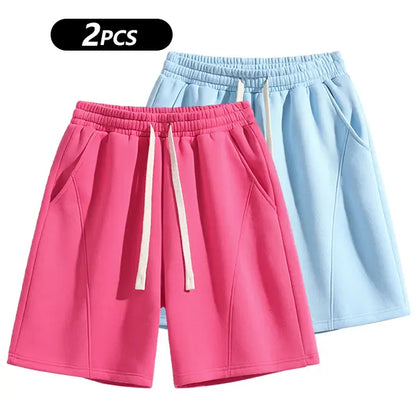 Retro Washed Casual Shorts