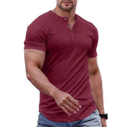 Men's Slim Fit Henley Shirt