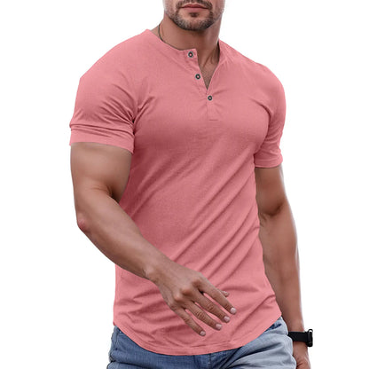 Men's Slim Fit Henley Shirt