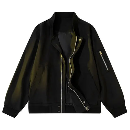 Vintage Washed Zip-Up Streetwear Hoodie