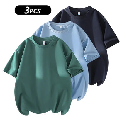 Men's 100% Cotton Crew Neck T-Shirts 3-Pack