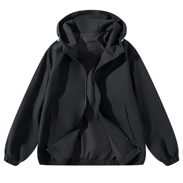 Vintage Washed Zip-Up Streetwear Hoodie