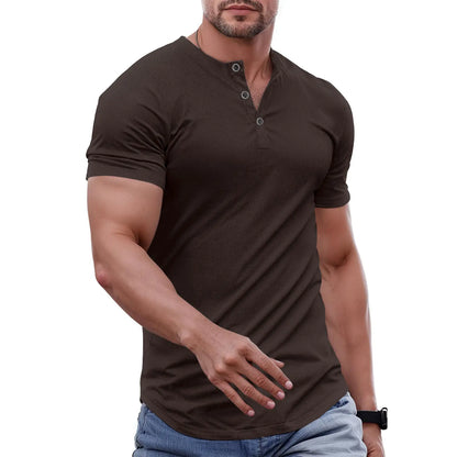 Men's Slim Fit Henley Shirt
