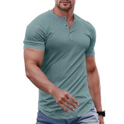 Men's Slim Fit Henley Shirt
