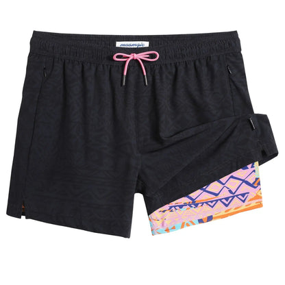 2-in-1 Lined Swim Shorts