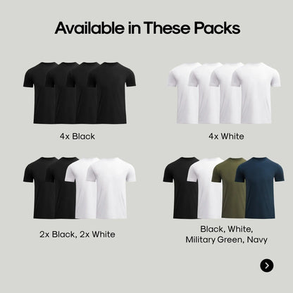 Men's Crew Neck T-Shirts 4-Pack