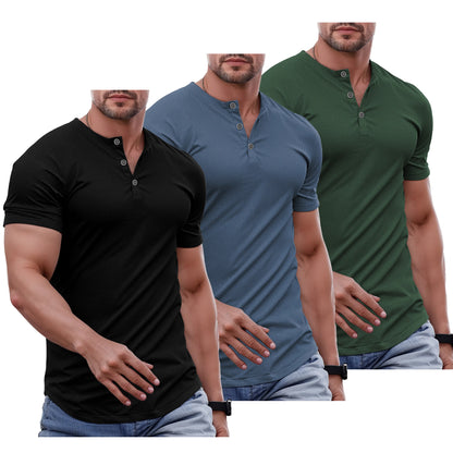 Men's Slim Fit Henley Shirt