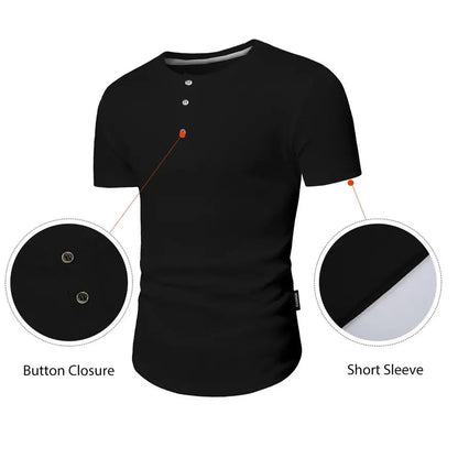 Men's Slim Fit Henley Shirt