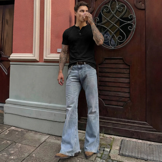 Men's Slim Fit Henley Shirt