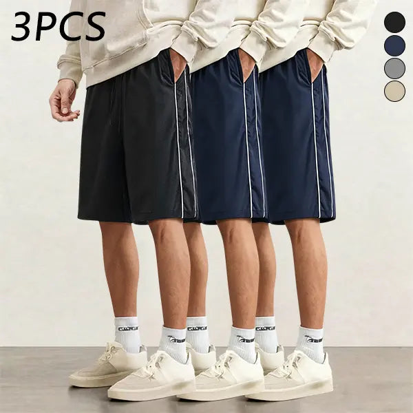 Men's Striped Casual Shorts 3-Pack