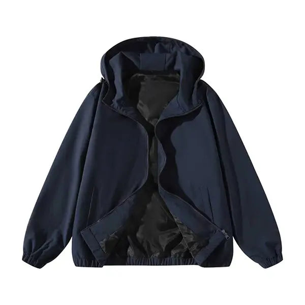 Vintage Washed Zip-Up Streetwear Hoodie