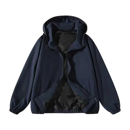 Vintage Washed Zip-Up Streetwear Hoodie