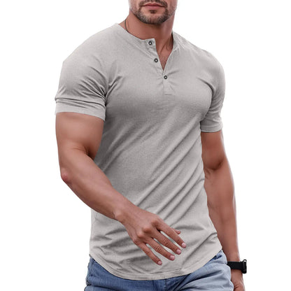Men's Slim Fit Henley Shirt