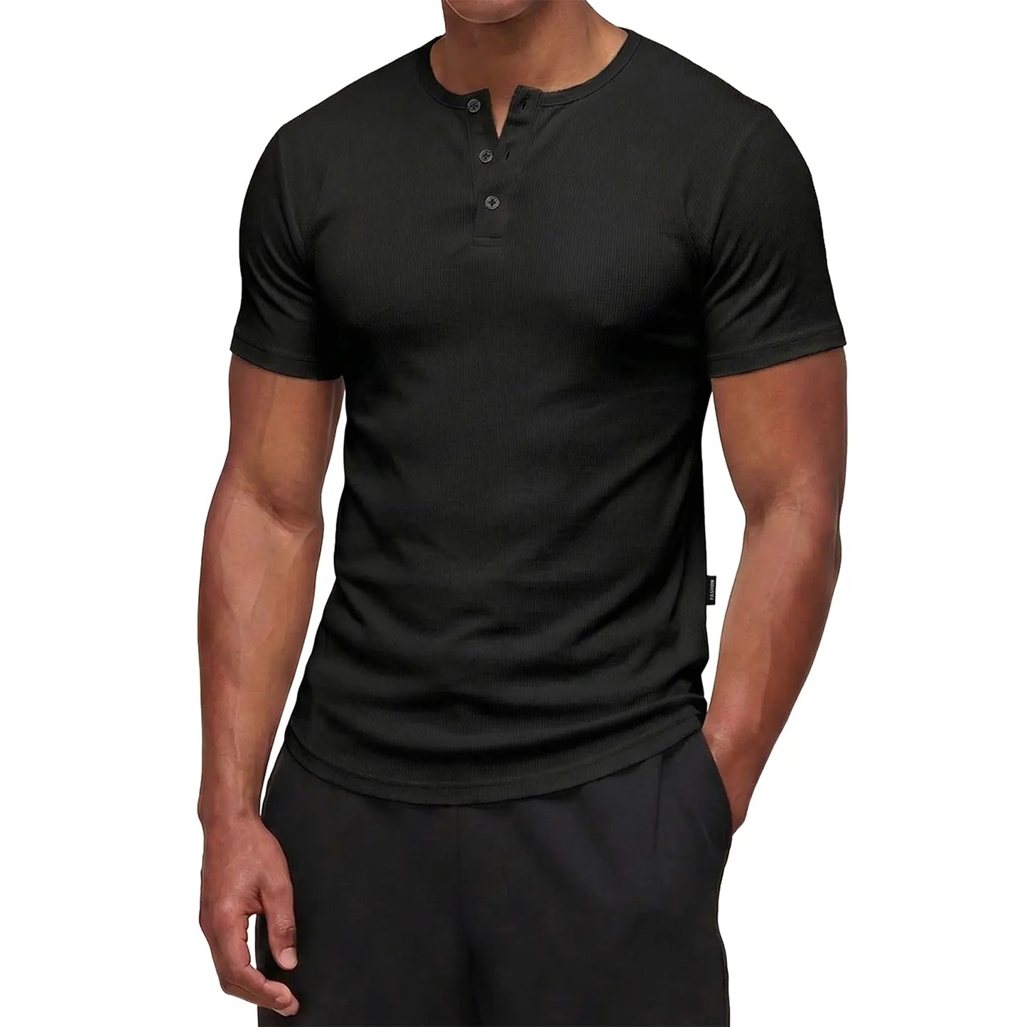 Men's Slim Fit Henley Shirt