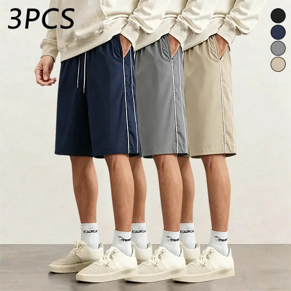 Men's Striped Casual Shorts 3-Pack