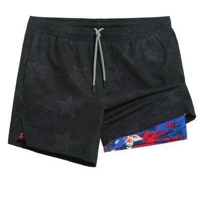 2-in-1 Lined Swim Shorts