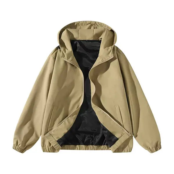 Vintage Washed Zip-Up Streetwear Hoodie