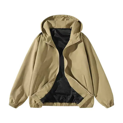 Vintage Washed Zip-Up Streetwear Hoodie