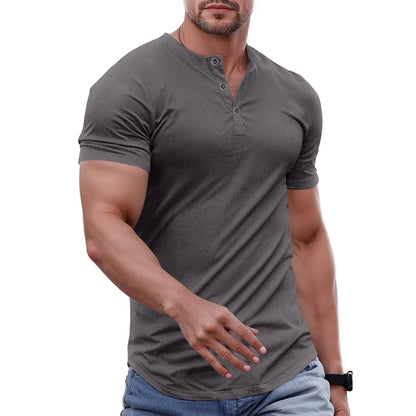 Men's Slim Fit Henley Shirt
