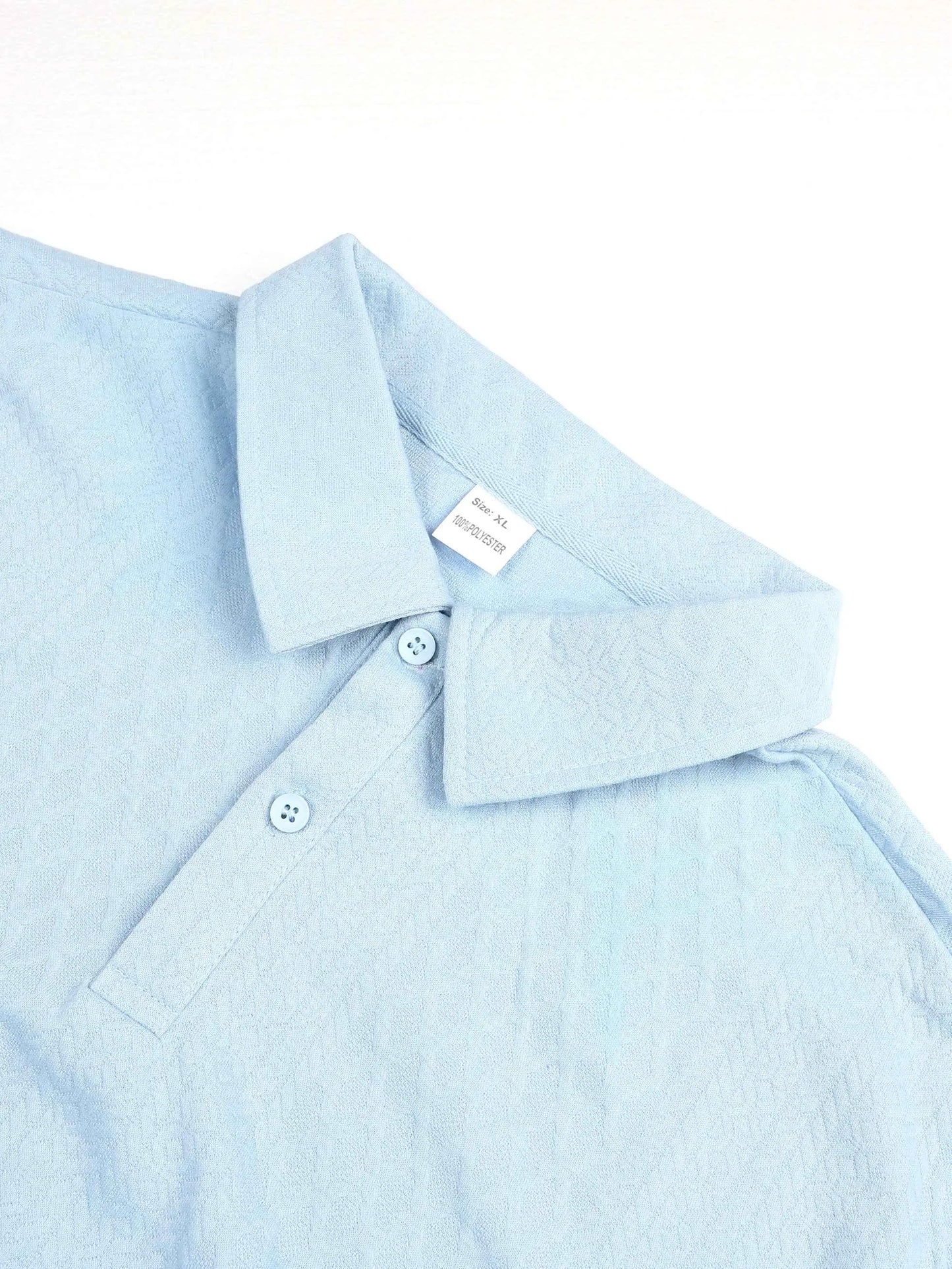 Men's Polo Shirt & Shorts Two-Piece Set