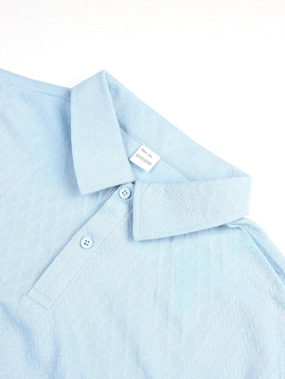 Men's Polo Shirt & Shorts Two-Piece Set