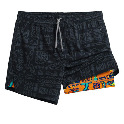2-in-1 Lined Swim Shorts