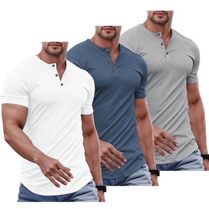 Men's Slim Fit Henley Shirt