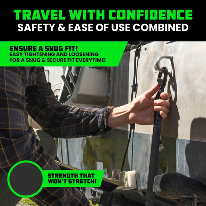Retractable Boat Trailer Tie Down Straps 2PK | Buy More Save More