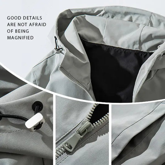 Vintage Washed Zip-Up Streetwear Hoodie