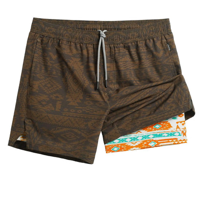 2-in-1 Lined Swim Shorts