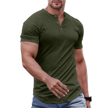 Men's Slim Fit Henley Shirt