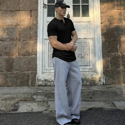 Men's Slim Fit Henley Shirt