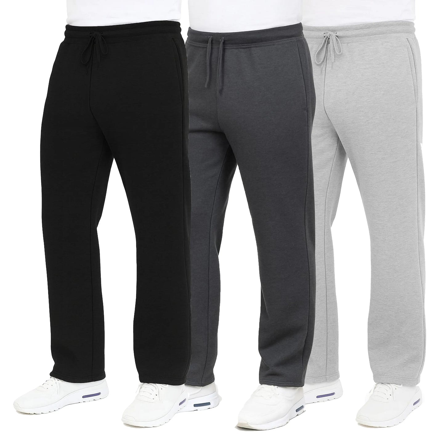 Men's Heavyweight Fleece Sweatpants 3-Pack
