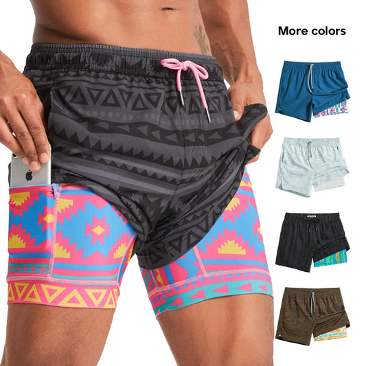 2-in-1 Lined Swim Shorts
