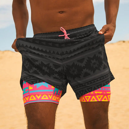 2-in-1 Lined Swim Shorts